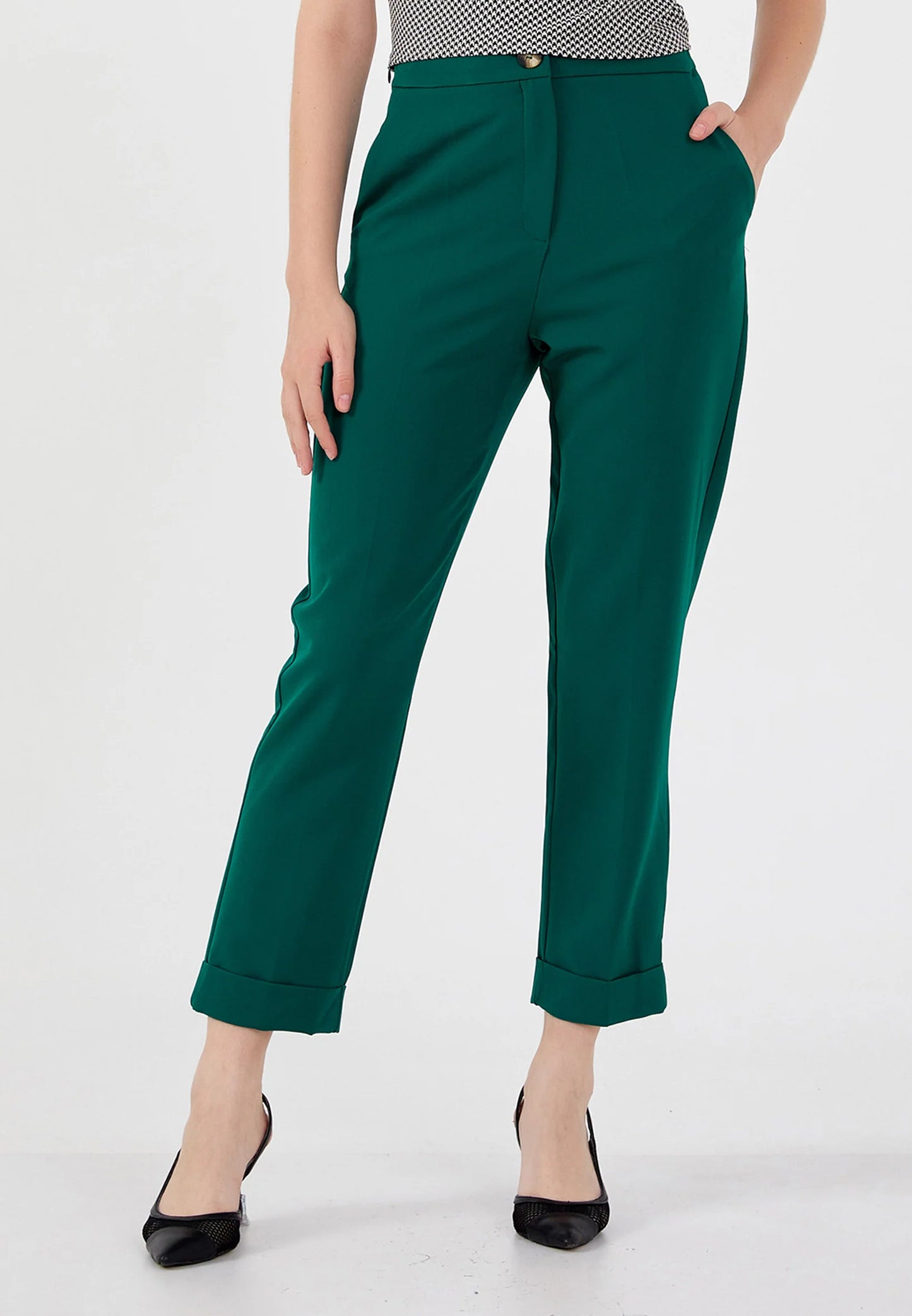 Regular Fit Regular Pants Green