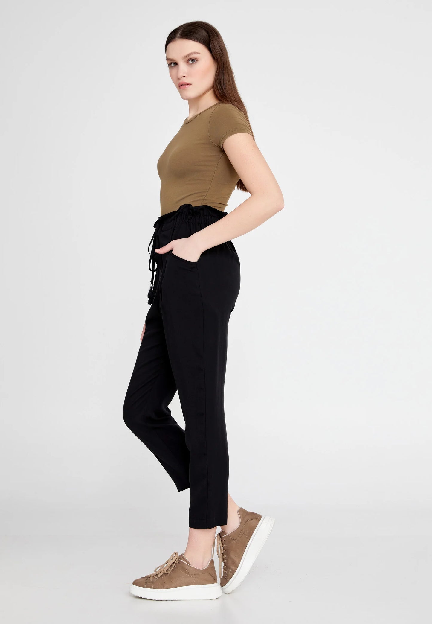 Regular Fit Regular Pants Black