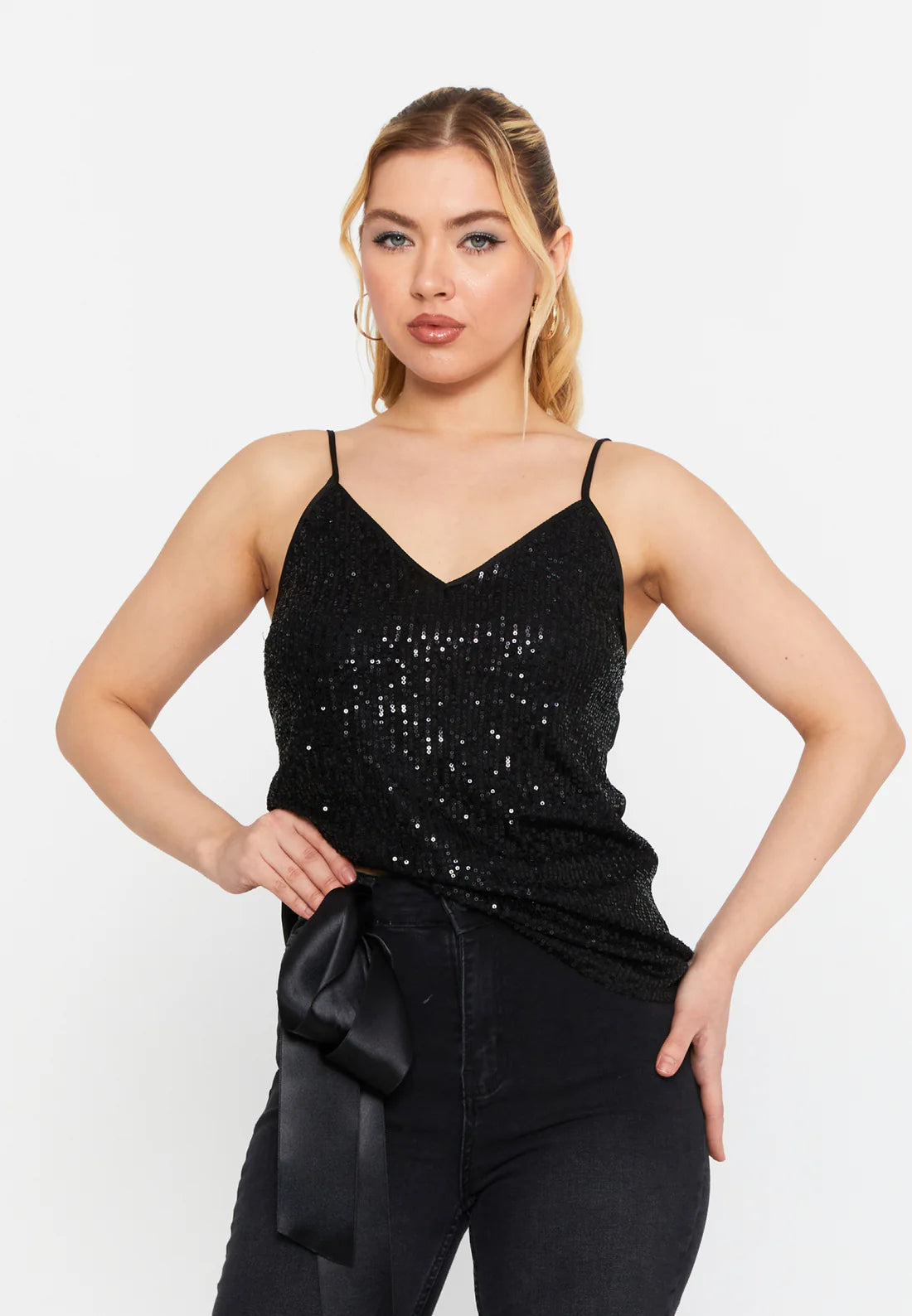 Sleeveless Solid Color Regular Blouse