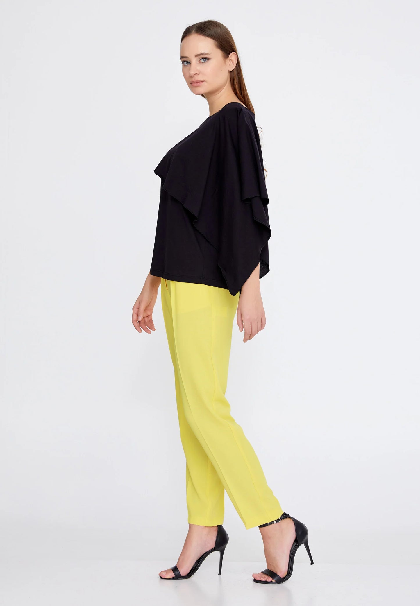 Short Sleeve Solid Color Regular T-shirt Black