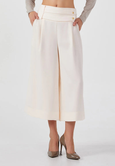 Culotte Regular Pants White