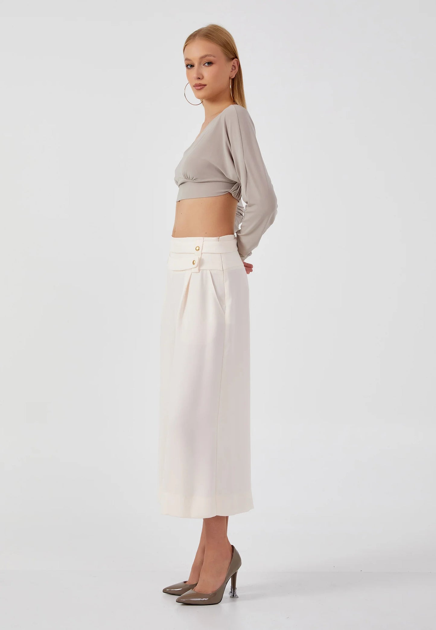 Culotte Regular Pants White