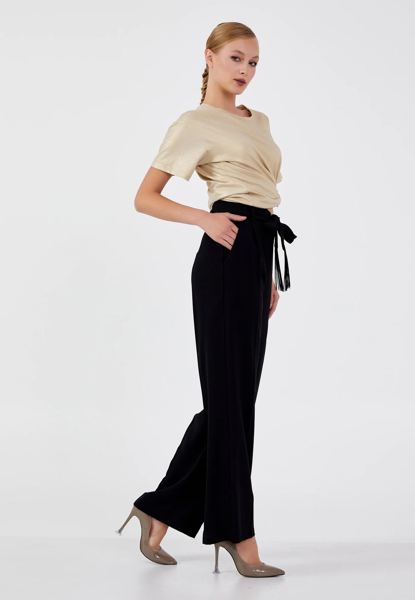 Regular Fit Regular Pants Black