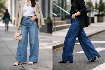 How to Style Wide Leg Jeans Right Now
