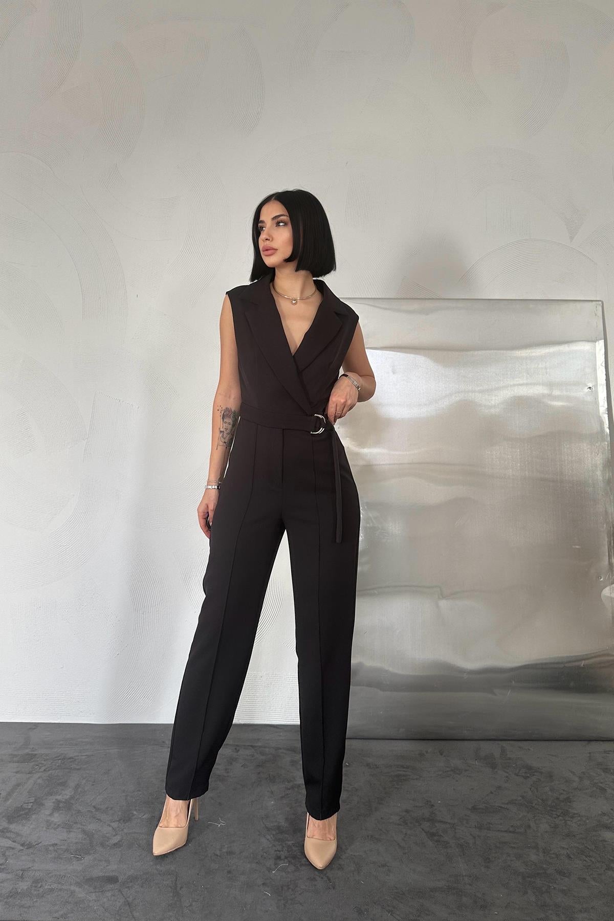 Zero Sleeve Atlas Jumpsuit Black