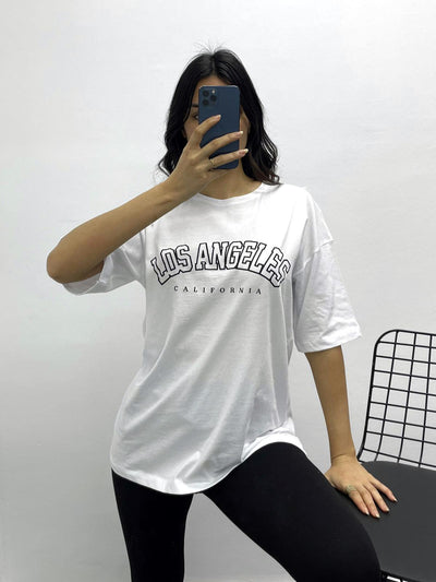 Los Angeles Tshirt Oversized White