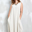 Sleeveless Balloon Dress Bottom Elastic Cream