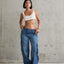 Side Pocket Relaxed Fit Jeans Blue