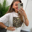Leopard Patterned Tshirt White