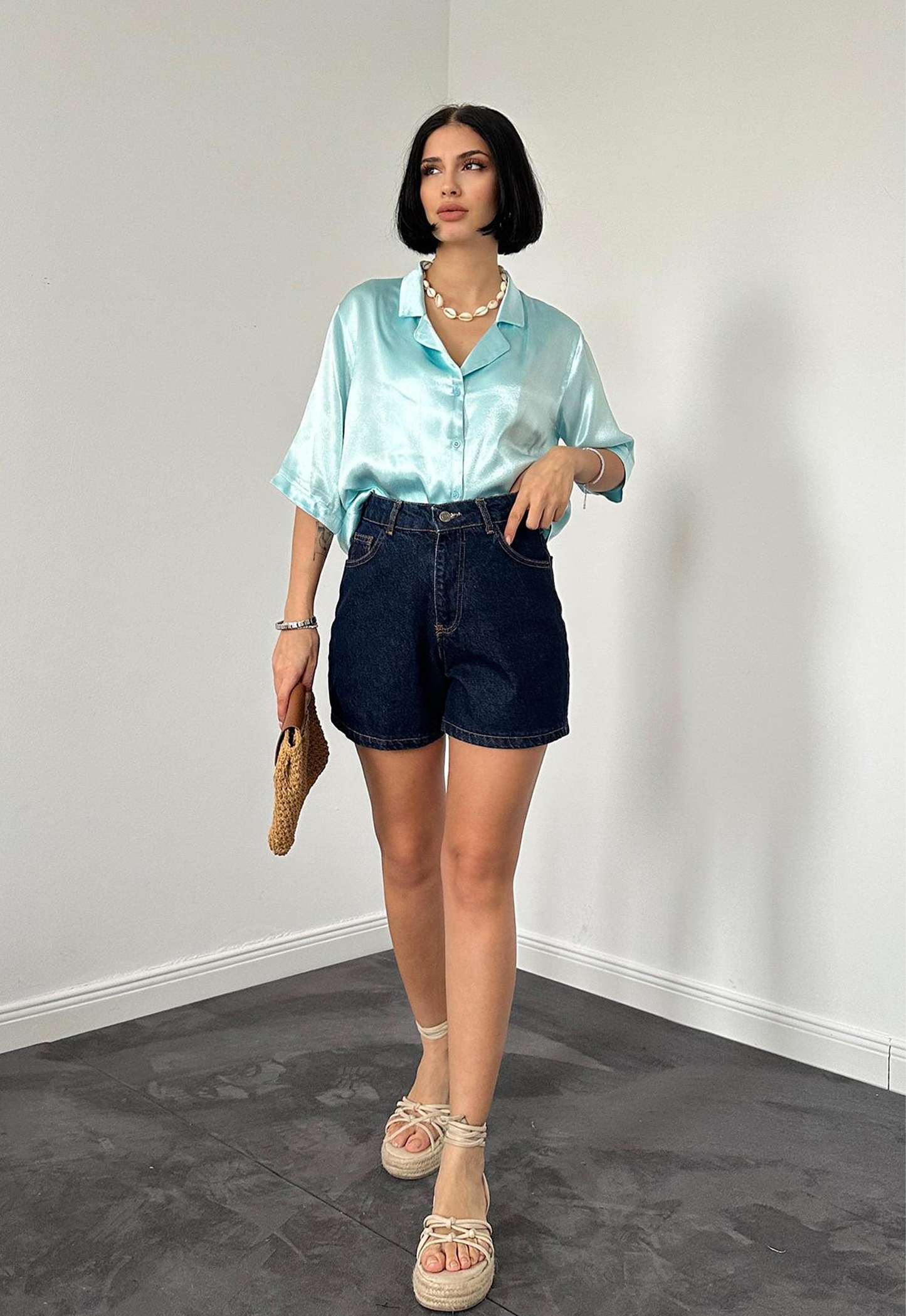 Denim Summer Shorts Blue