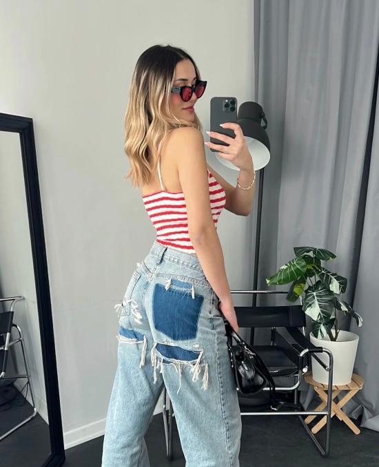 Strappy Crop Tops Red, White