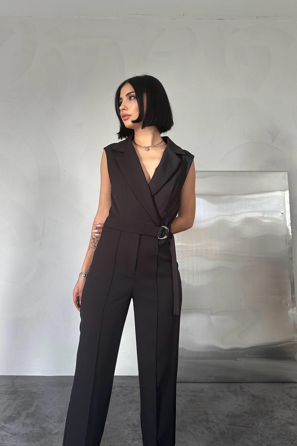 Zero Sleeve Atlas Jumpsuit Black