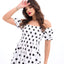 Polka Dot Dress White & Black