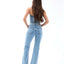Tall Flare Denim Jeans Light Blue