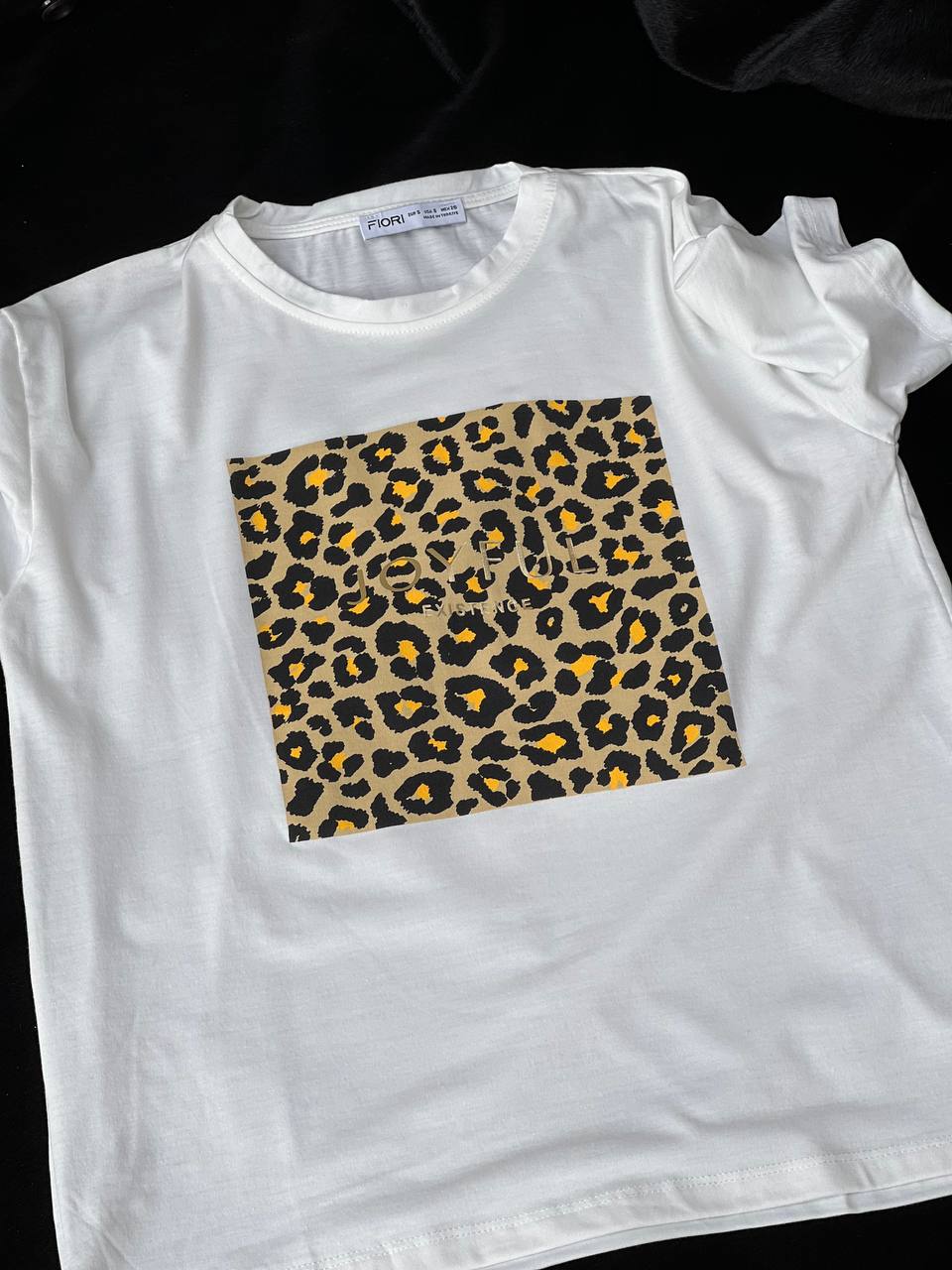 Leopard Patterned Tshirt White