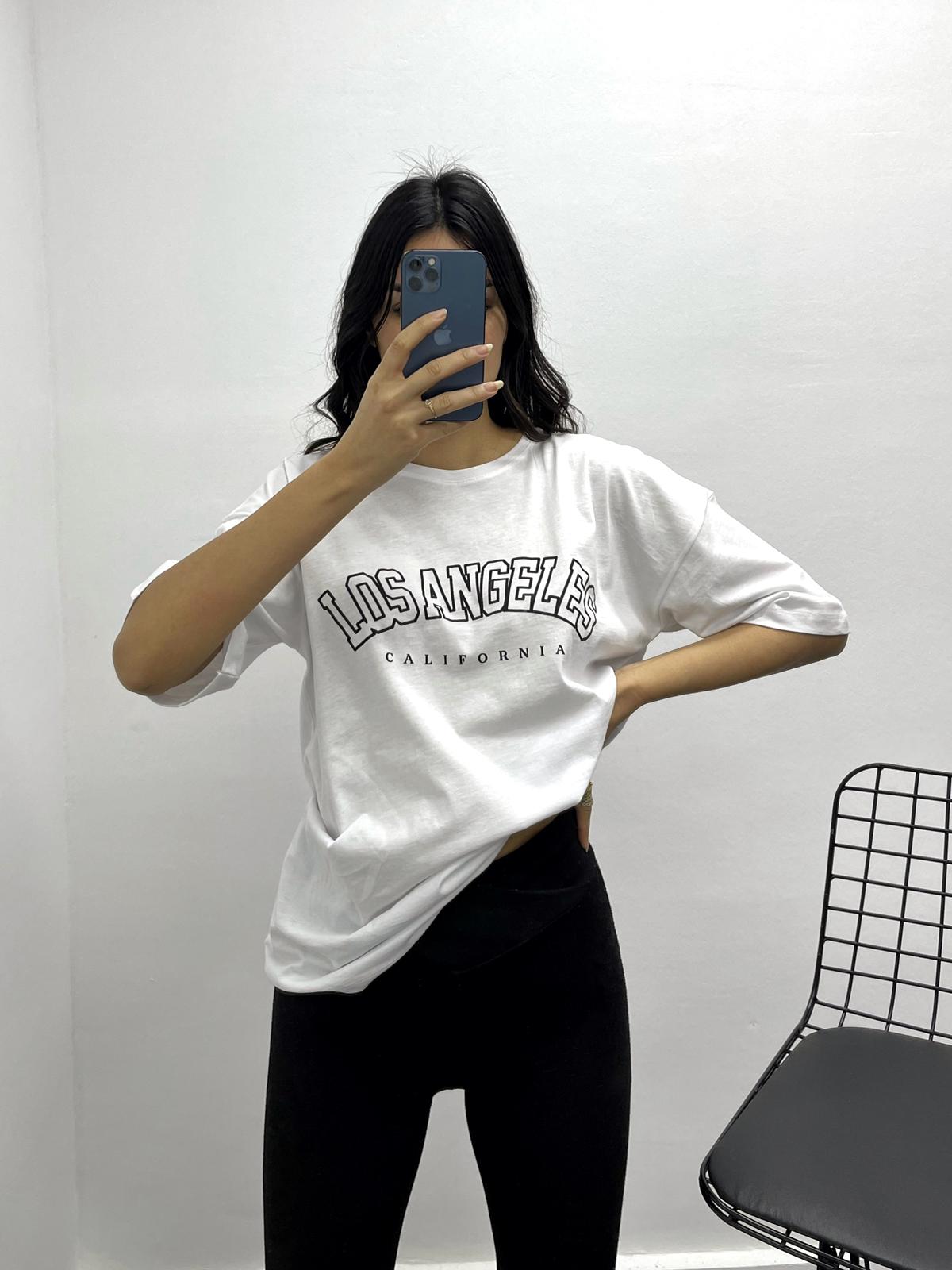 Los Angeles Tshirt Oversized White