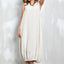 Sleeveless Balloon Dress Bottom Elastic Cream