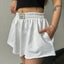 Labeled Relax Fit Shorts White