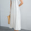 Short Sleeve Striped Dress White, Black