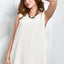 Sleeveless Balloon Dress Bottom Elastic Cream