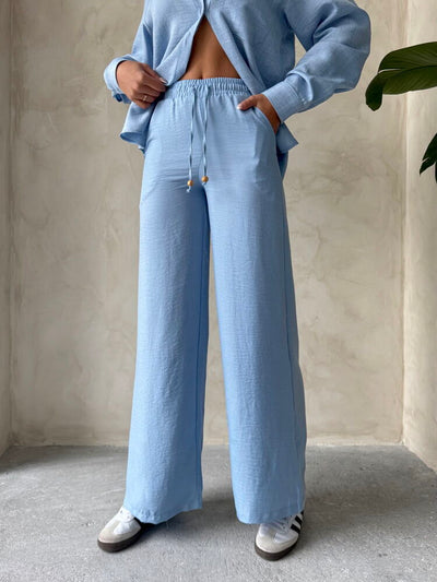 Linen Pants Blue