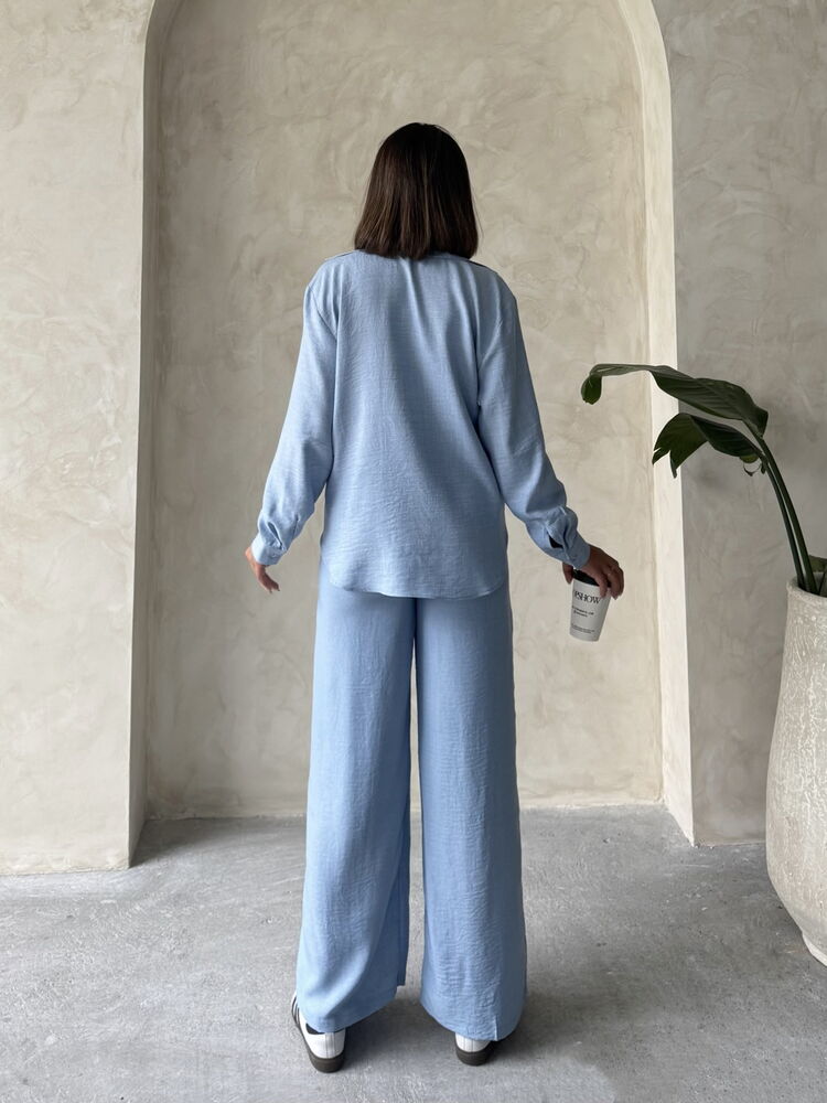Linen Pants Blue