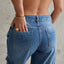 Side Pocket Relaxed Fit Jeans Blue