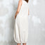 Sleeveless Balloon Dress Bottom Elastic Cream
