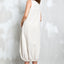 Sleeveless Balloon Dress Bottom Elastic Cream