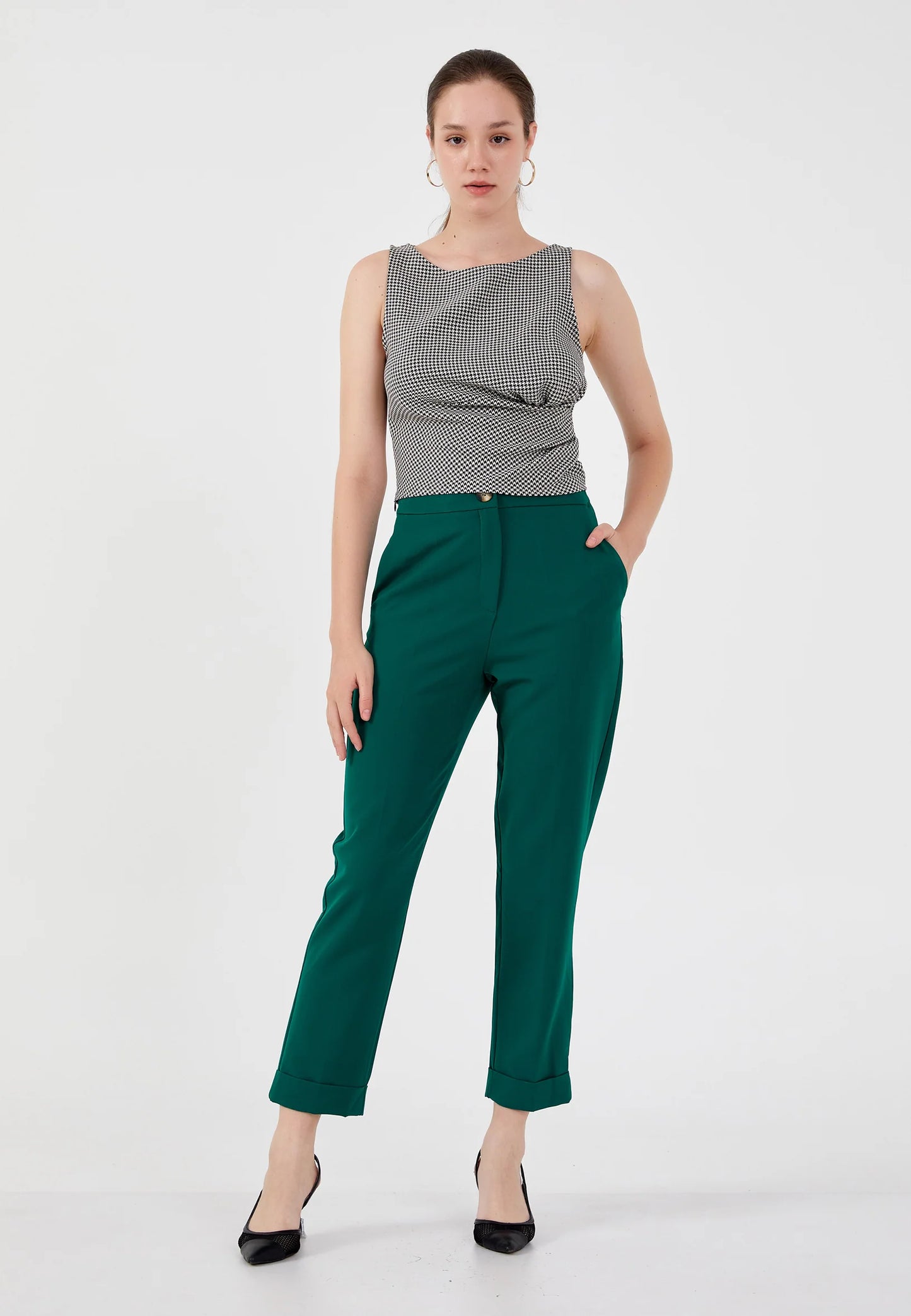 Regular Fit Regular Pants Green