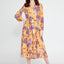 Long Sleeve Midi Chiffon Column Regular Casual Dress