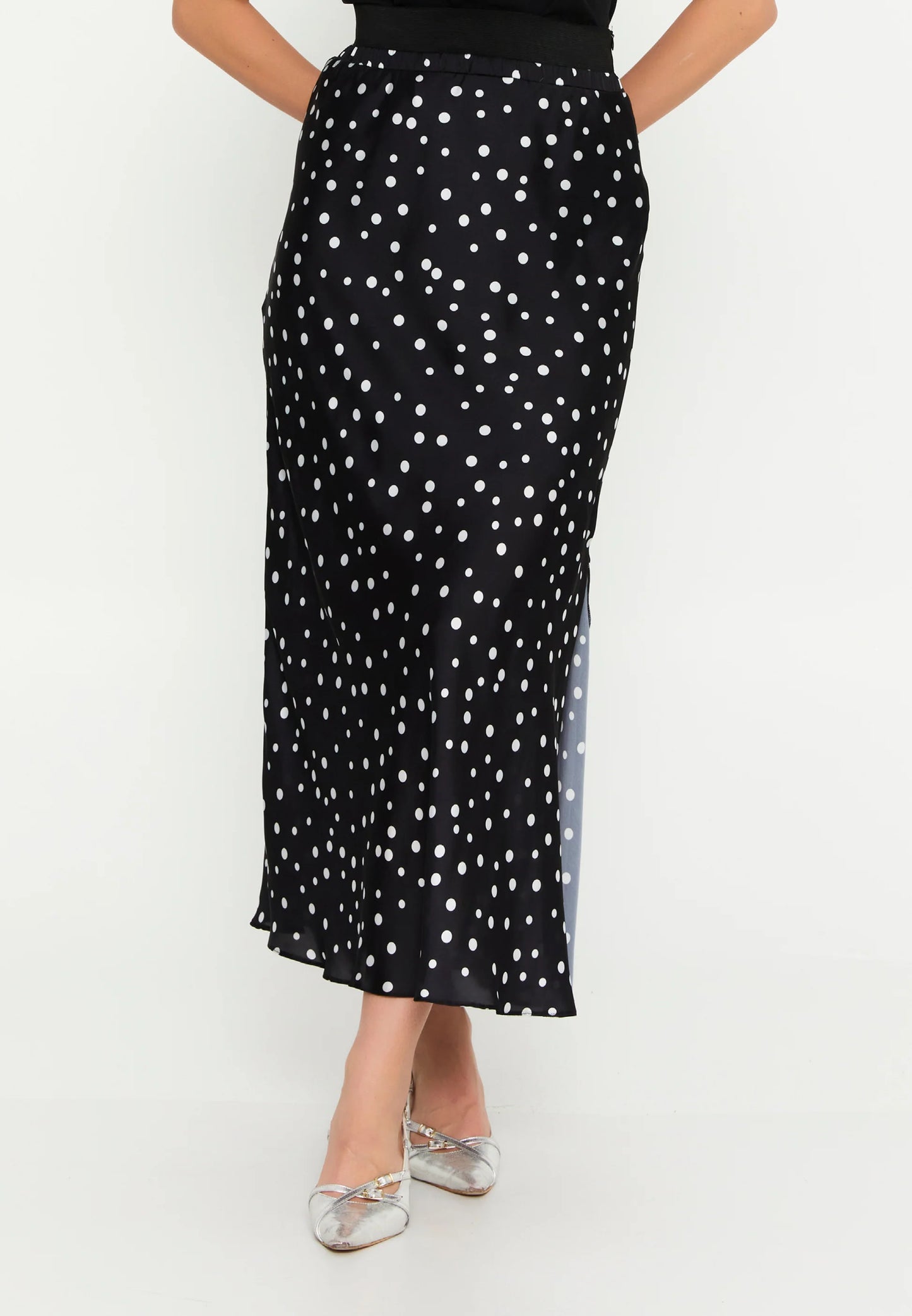 Maxi Geometric Regular Skirt Black