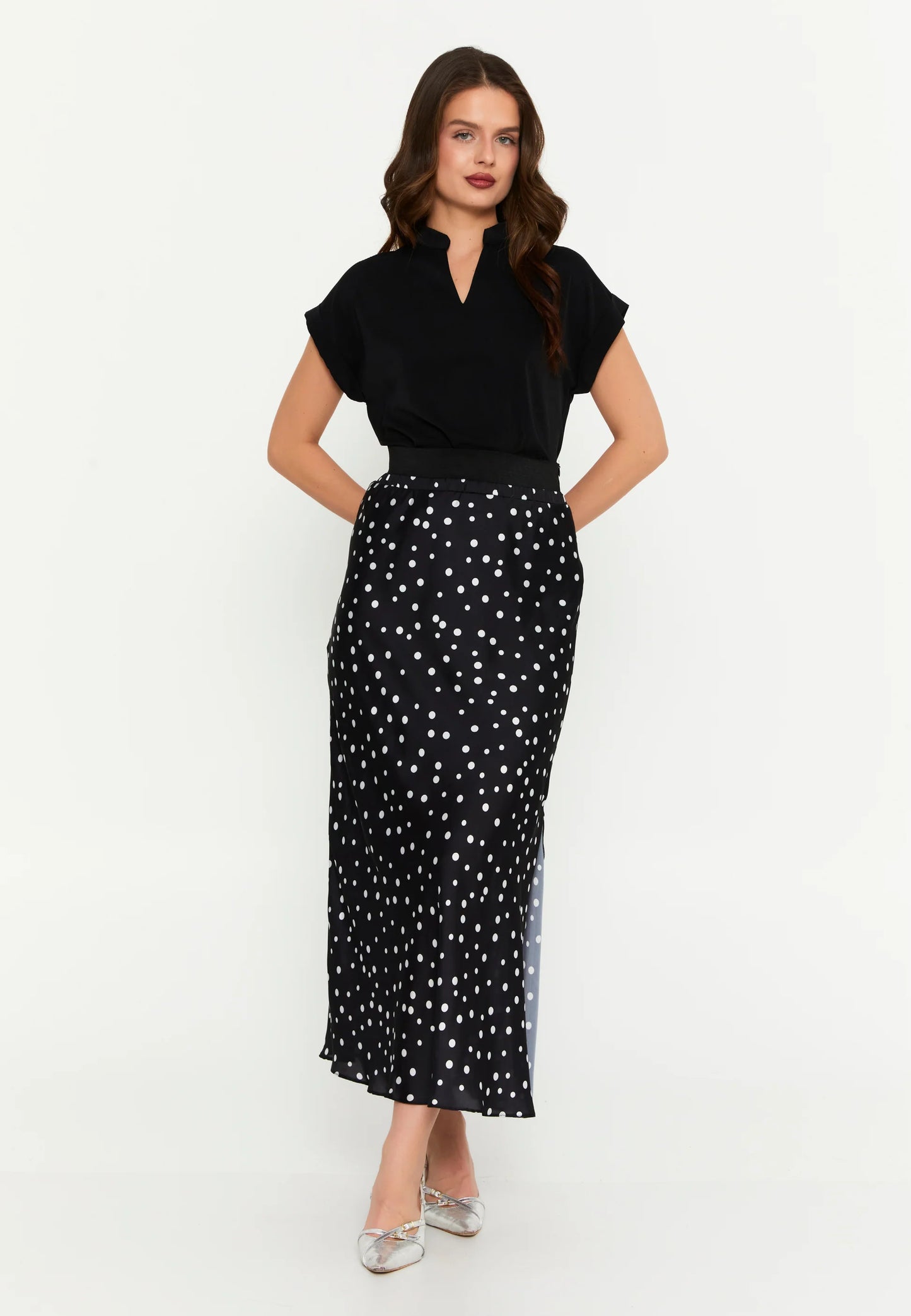 Maxi Geometric Regular Skirt Black