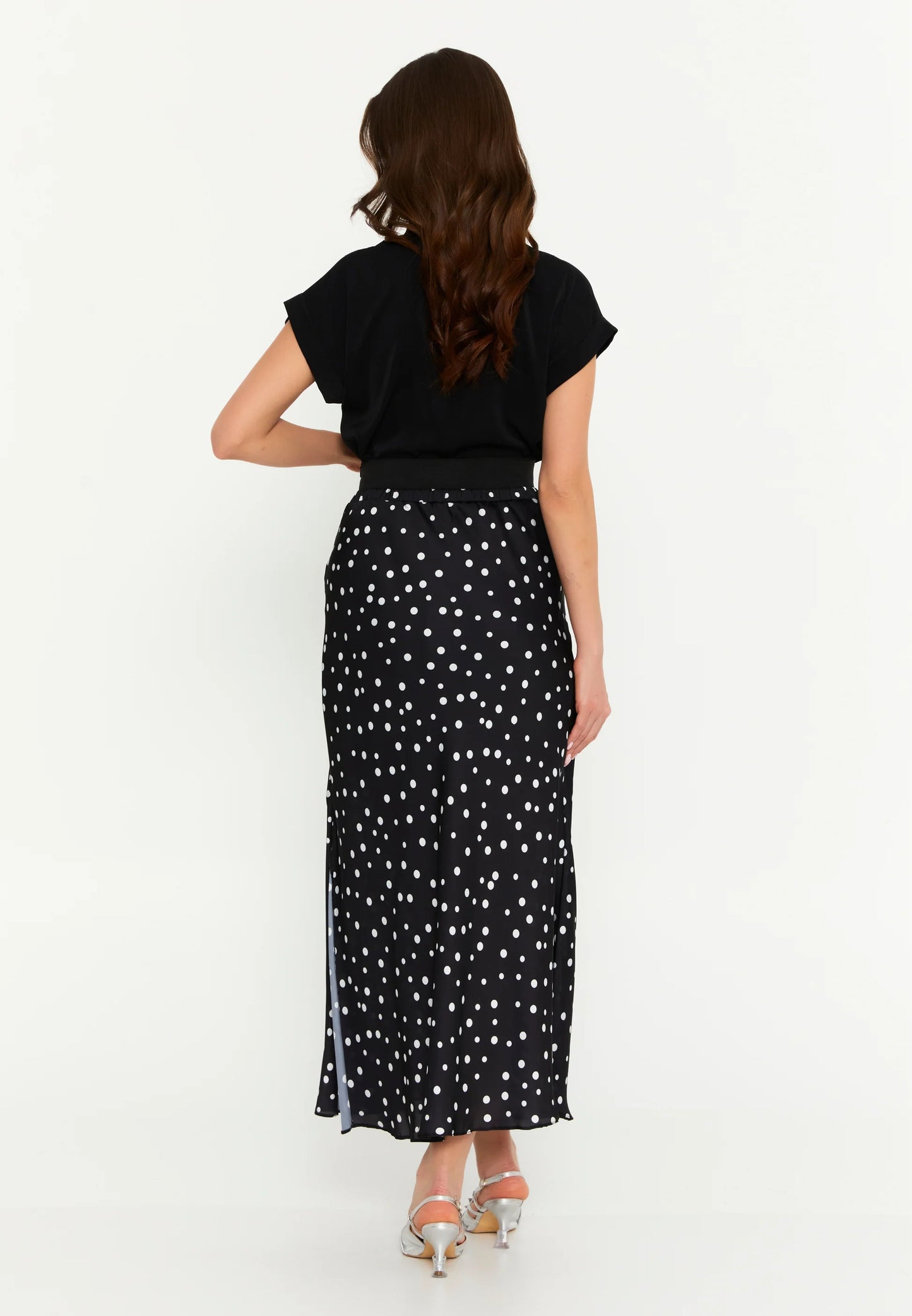 Maxi Geometric Regular Skirt Black