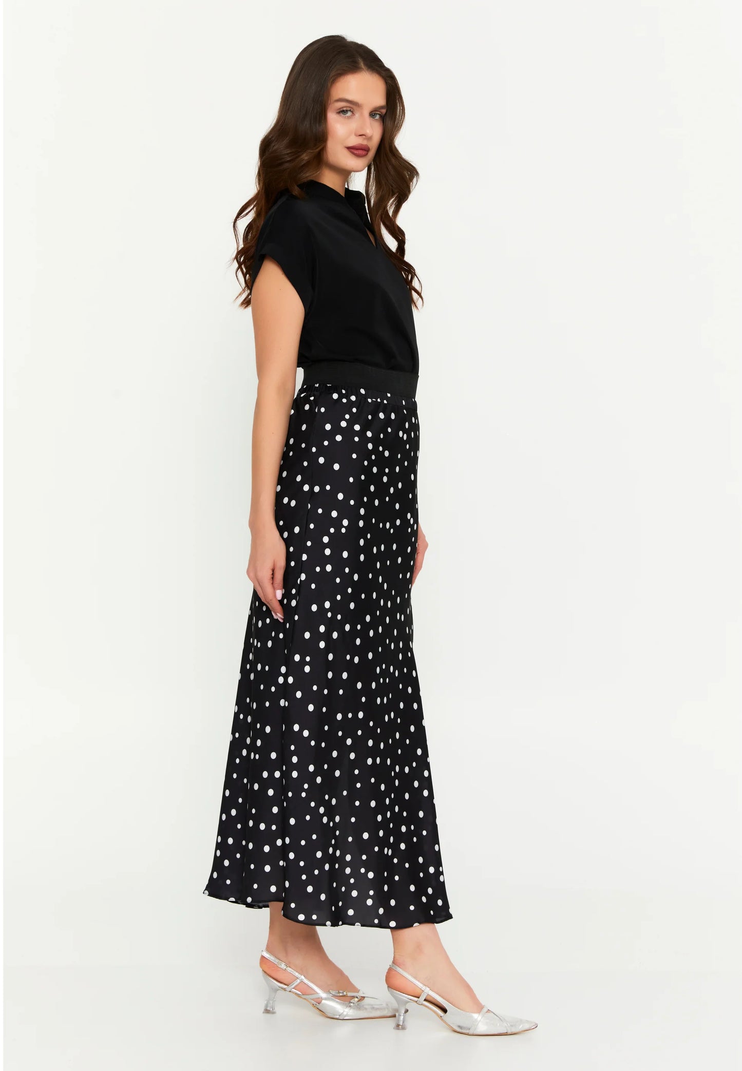 Maxi Geometric Regular Skirt Black