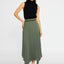 Midi Solid Color Regular Skirt Green