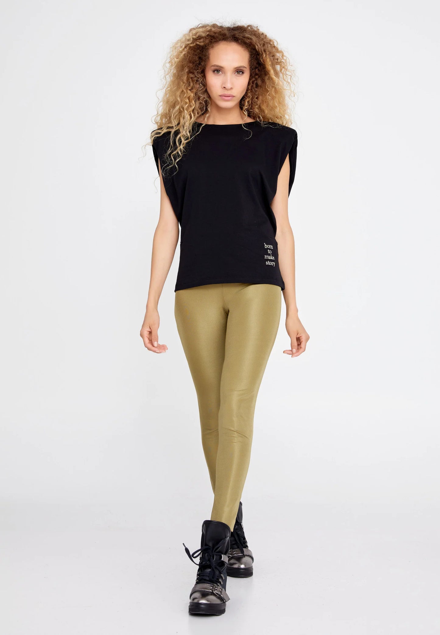 Short Sleeve Solid Color Regular T-shirt Black