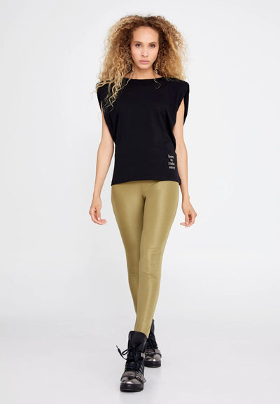 Short Sleeve Solid Color Regular T-shirt Black