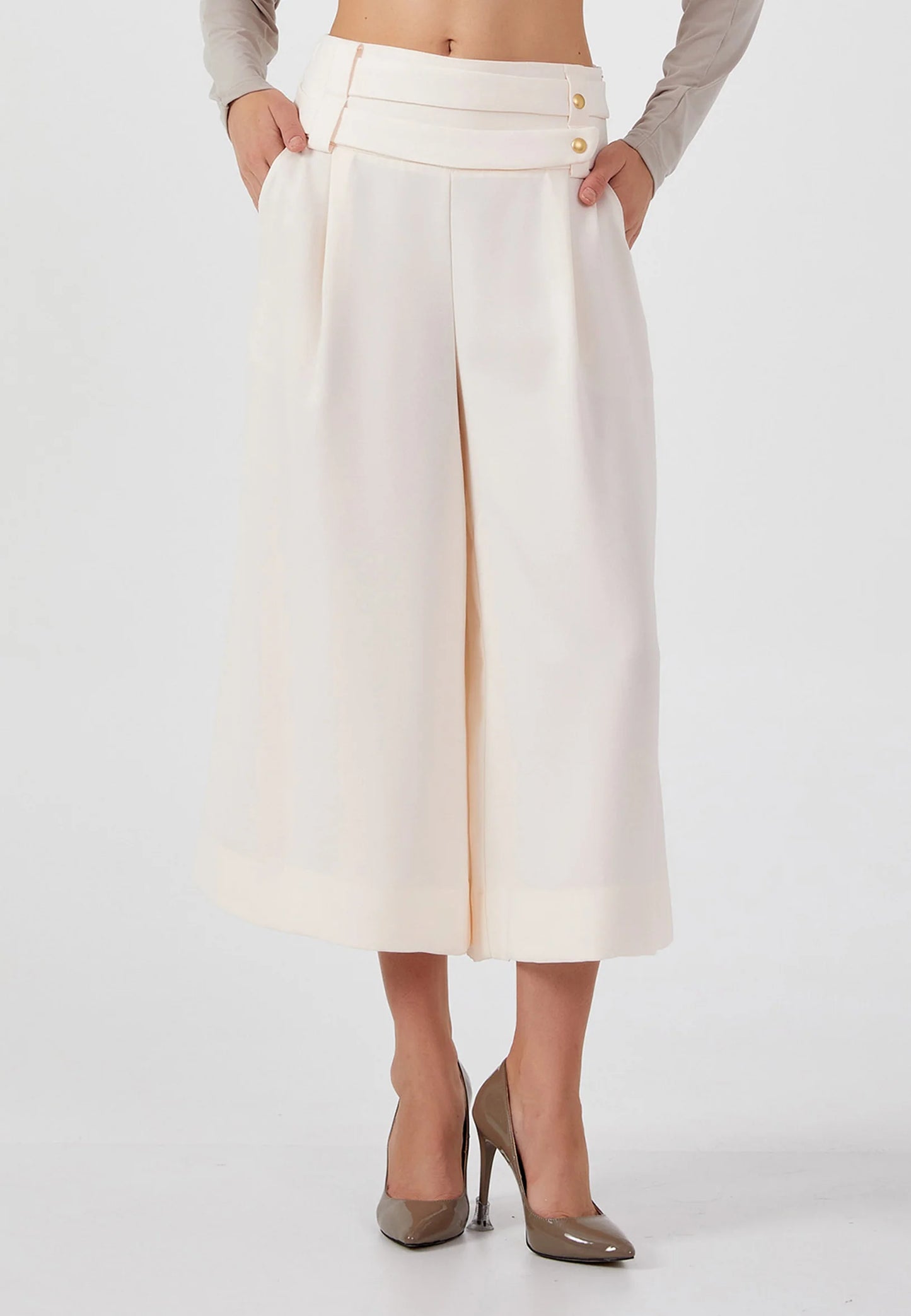 Culotte Regular Pants White