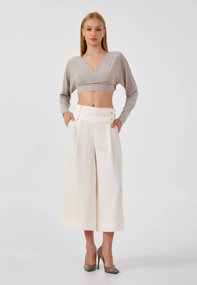 Culotte Regular Pants White
