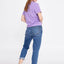 Short Sleeve Solid Color Regular T-shirt Lilac