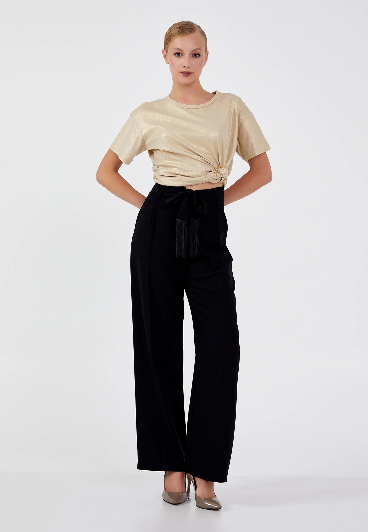 Regular Fit Regular Pants Black